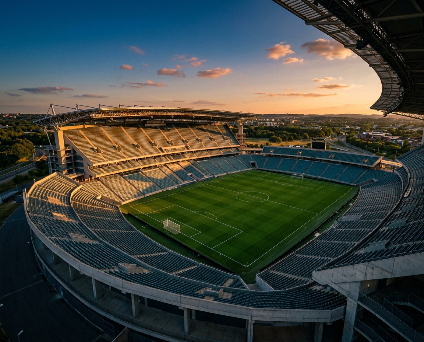 Stadium at golden hour — Marmor Sports